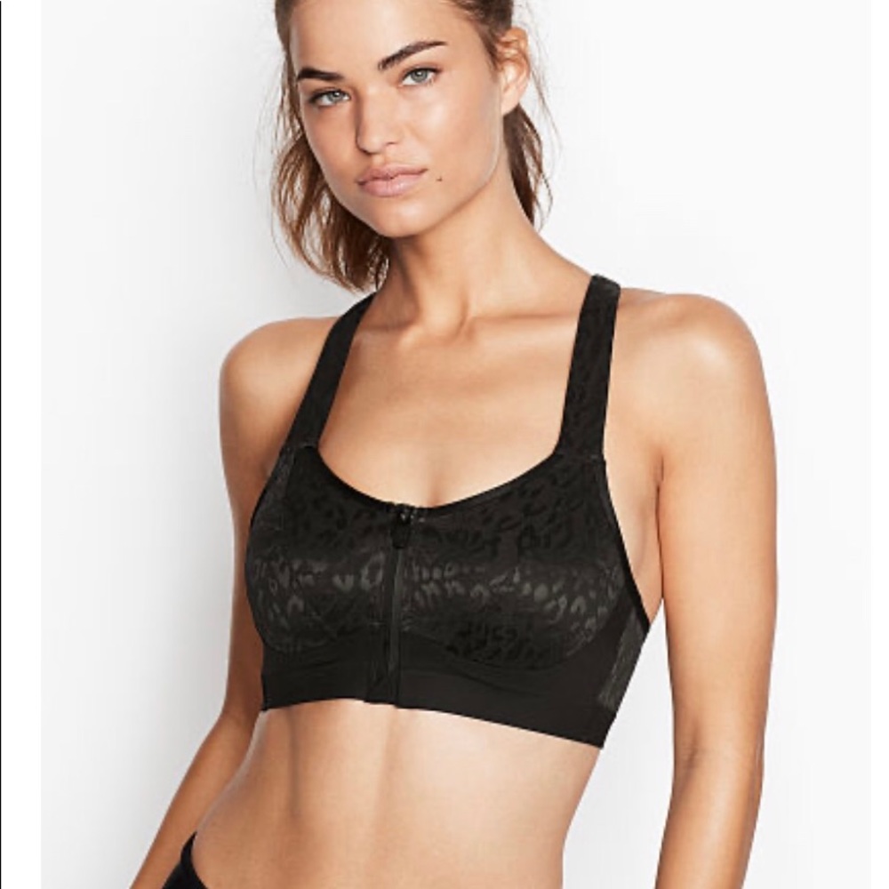 Black Knock Out ultra-max front-close sports bra